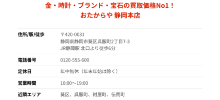 静岡県の着物買取店舗「おたからや 静岡本店」